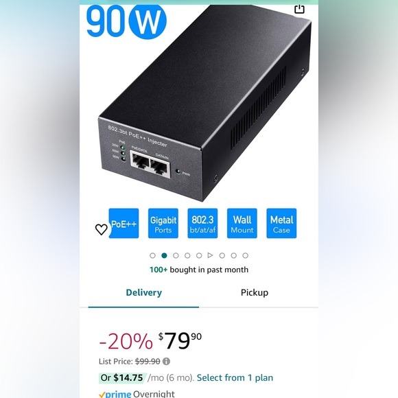 Cudy POE400 90W Gigabit Ultra PoE++ Injector Adapter Power Supply NWT - Picture 9 of 9